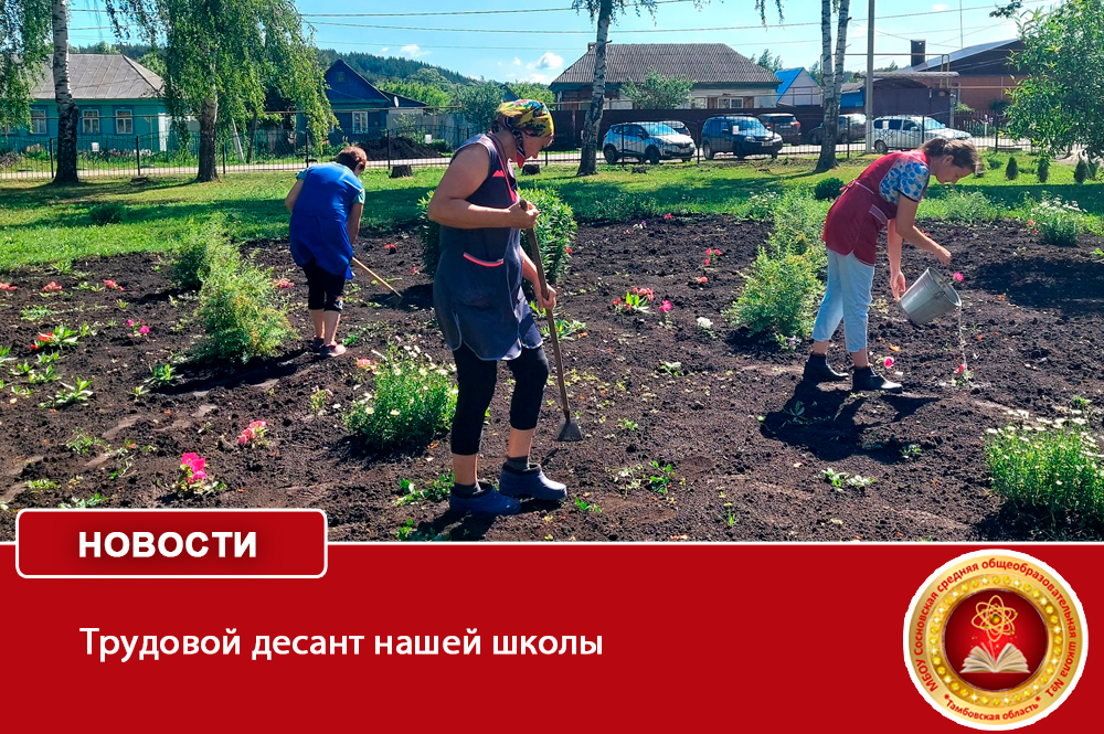 Трудовой десант нашей школы.